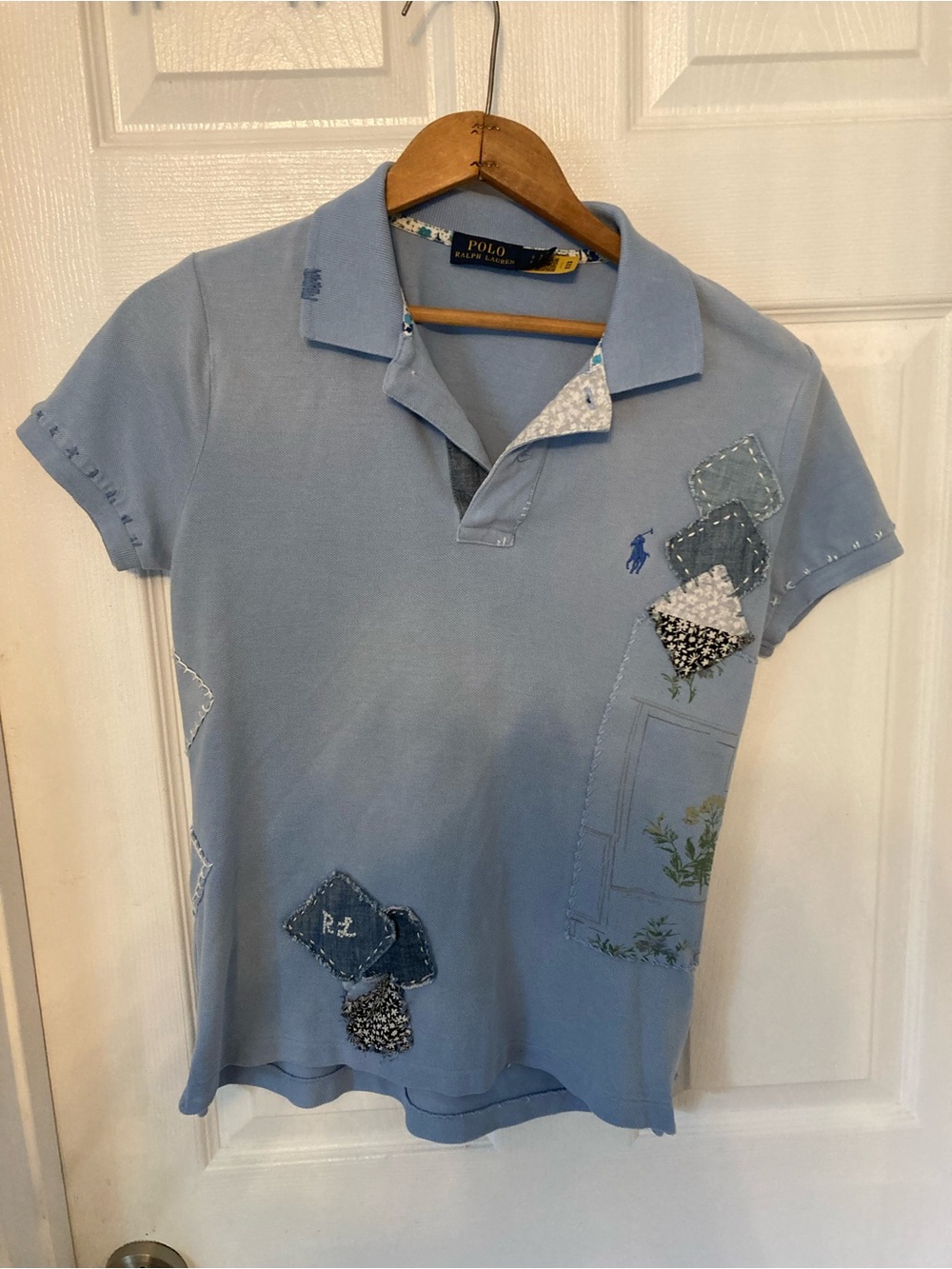 Polo Ralph Lauren Black Label Cotton Patchwork Polo